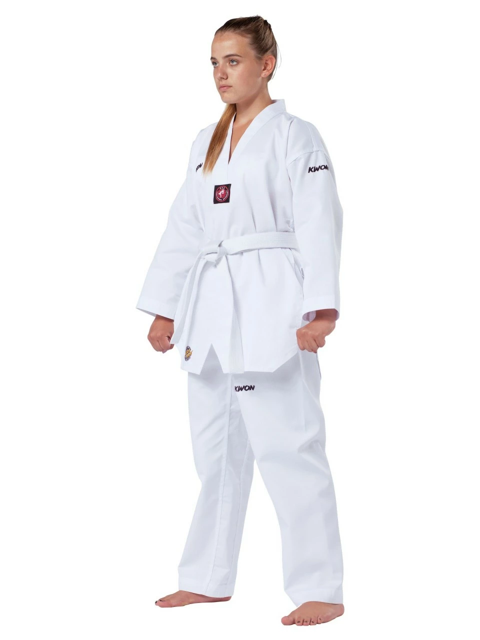 TKD-Anzug Victory, Weiß Mit Weißem Revers - Image 4